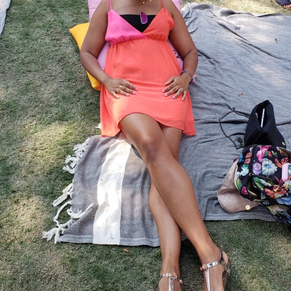 Chic summer color block dress - Picture 2 of 5